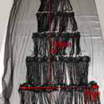 Black haute couture fringe lace #70159
