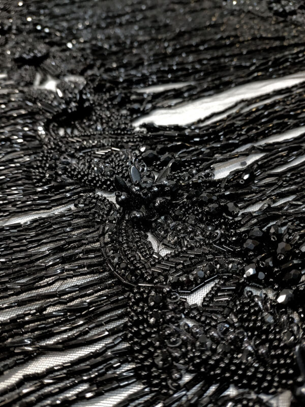 Black 5” Layered Fringe Fabric