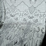 Turquoise gray beaded couture lace - Image 4