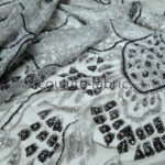 Turquoise gray beaded couture lace - Image 3