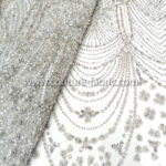 White color embroidery couture lace