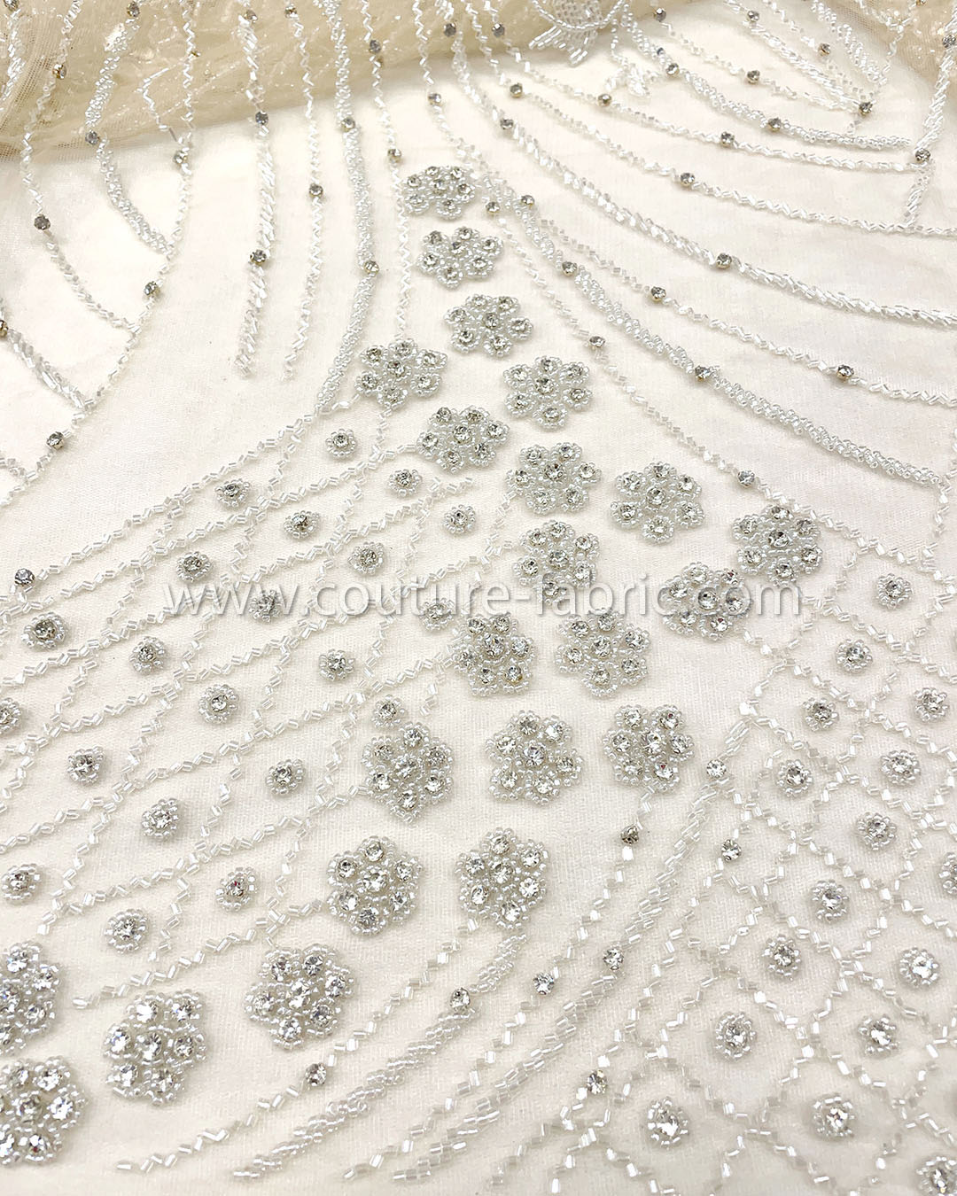 Skin color embroidery couture lace