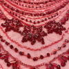 Red color embroidery couture lace - Image 2