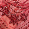 Red color embroidery couture lace - Image 4